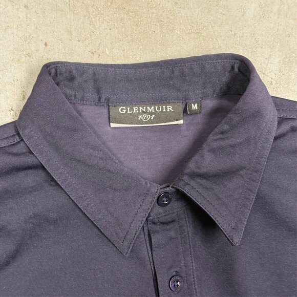 Glenmuir 1891 Short Sleeve Polo Shirt The National Golf Blue Medium - Picture 5 of 7